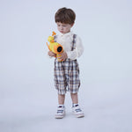 Coffee Ordinary Linen Shorts For Baby Boy Image