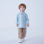 Checked Linen Blouse For Baby Boy Image
