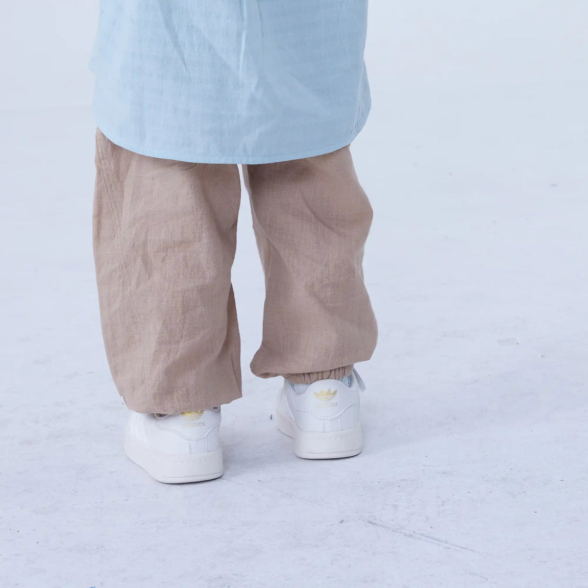 Ankle-Tied Linen Pants For Baby Boy Image