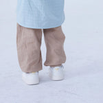 Ankle-Tied Linen Pants For Baby Boy Image