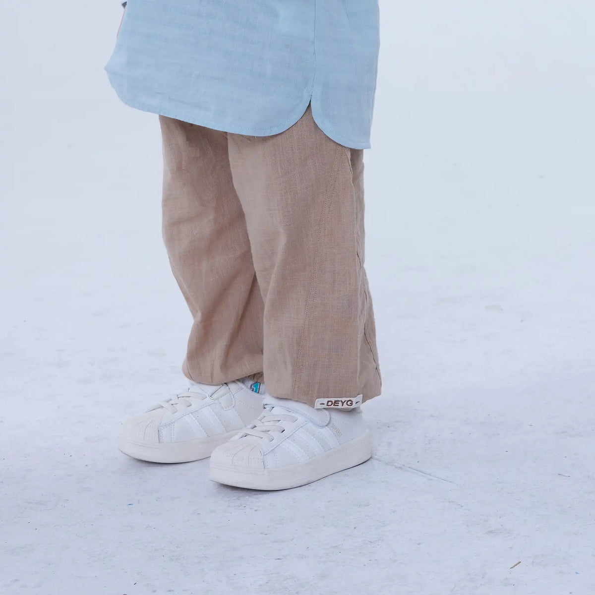 Ankle-Tied Linen Pants For Baby Boy Image