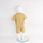 Embroidery Linen Romper For Baby Boy Image