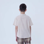 Checked Linen Shirt For Boys Image