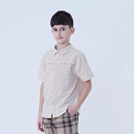 Checked Linen Shirt For Boys Image