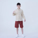 Plain Linen Shirt For Boys Image
