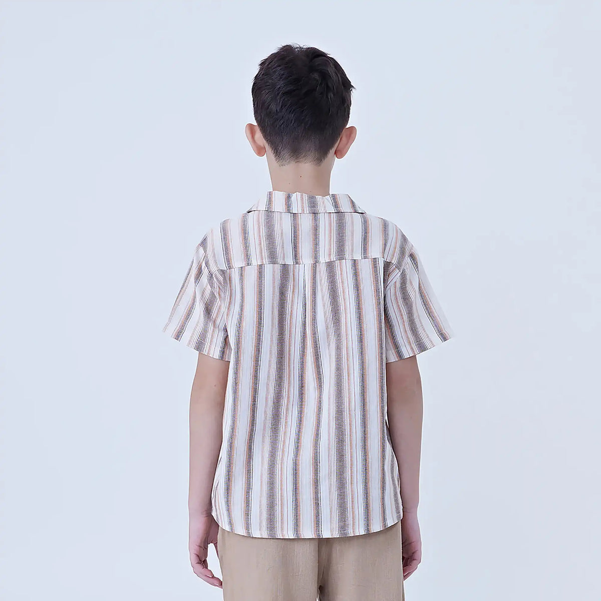 Striped Linen Shirt For Boys Image
