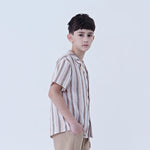 Striped Linen Shirt For Boys Image