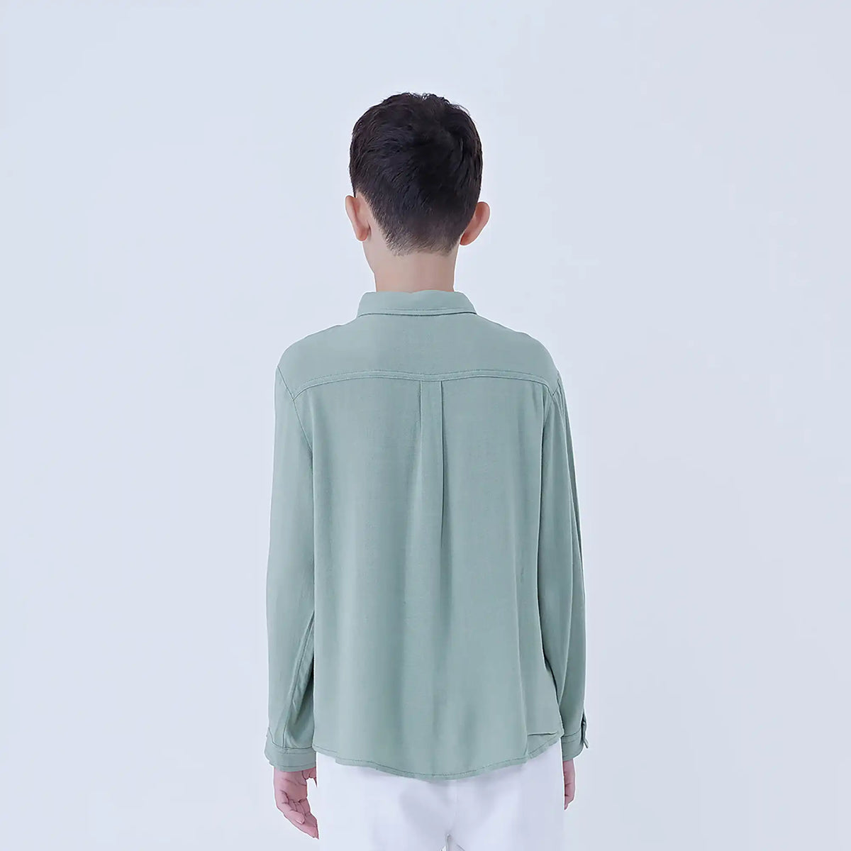 Plain Linen Shirt For Boys Image