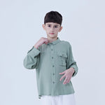 Plain Linen Shirt For Boys Image