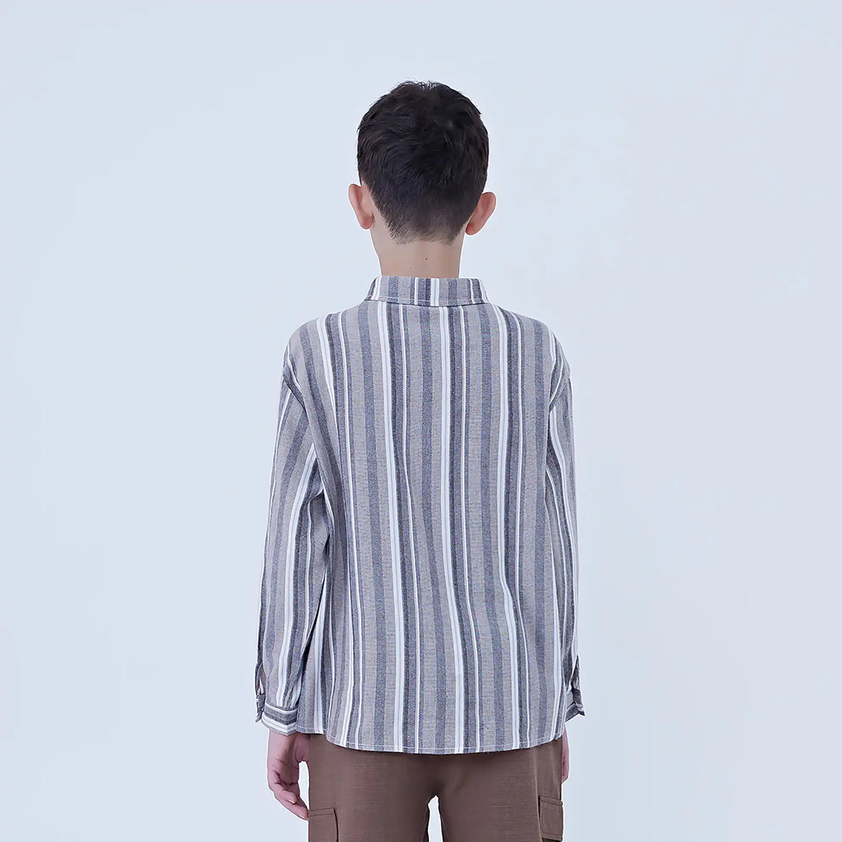 Striped Linen Shirt For Boys Image