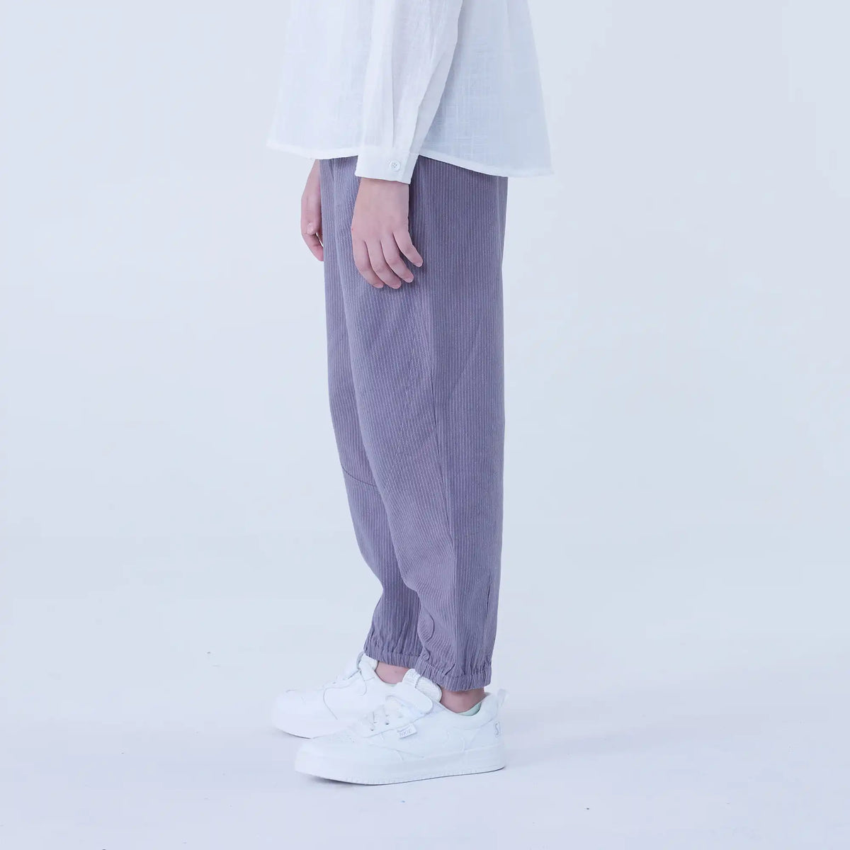 Ankle-Tied Linen Pants For Boys Image