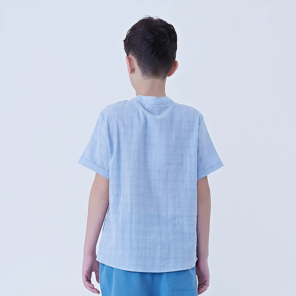 Checked Linen Shirt For Boys Image