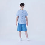 Checked Linen Shirt For Boys Image