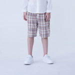 Coffee Ordinary Linen Shorts For Boys Image