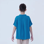 Plain Linen Blouse For Boys Image