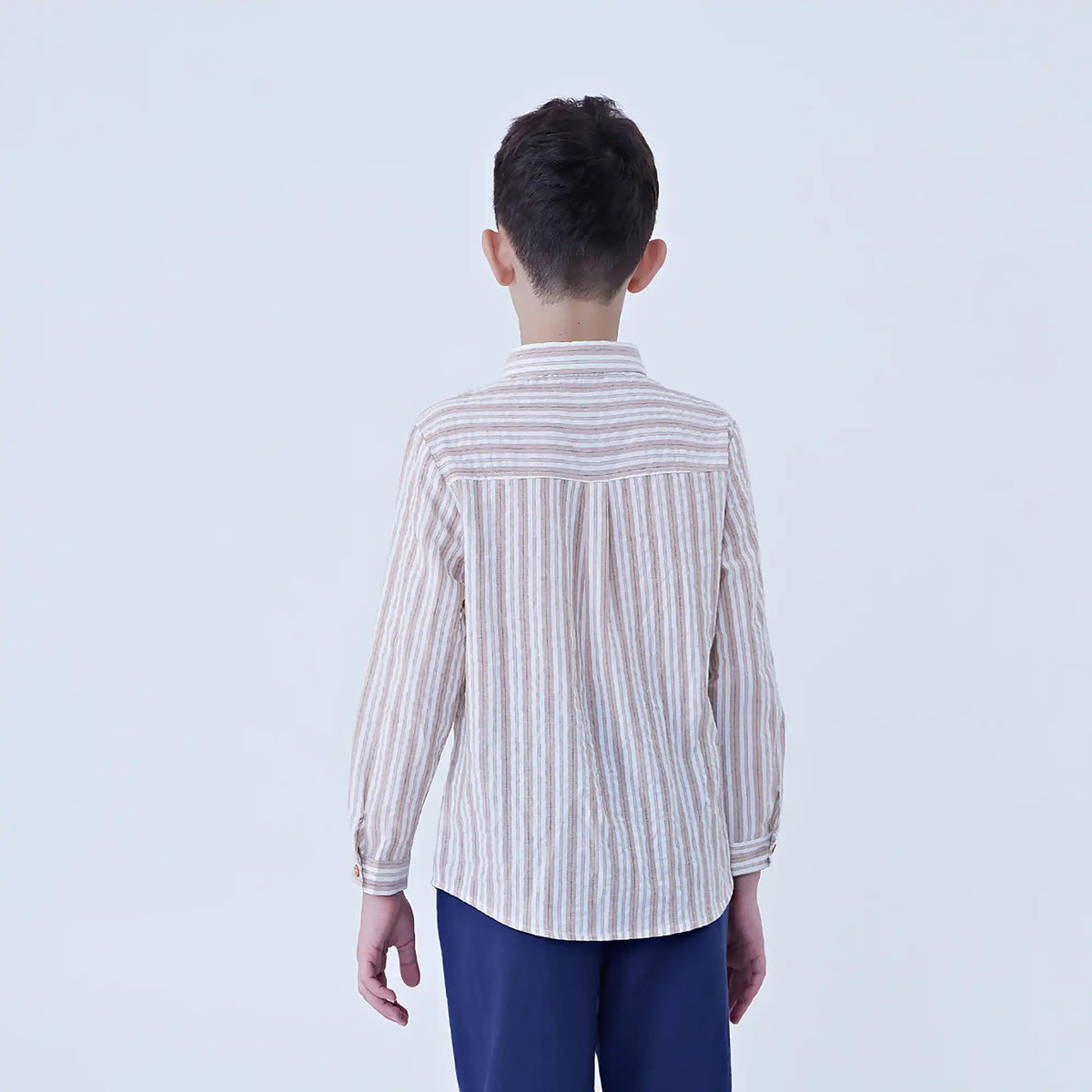Striped Linen Shirt For Boys Image