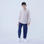 Striped Linen Shirt For Boys Image