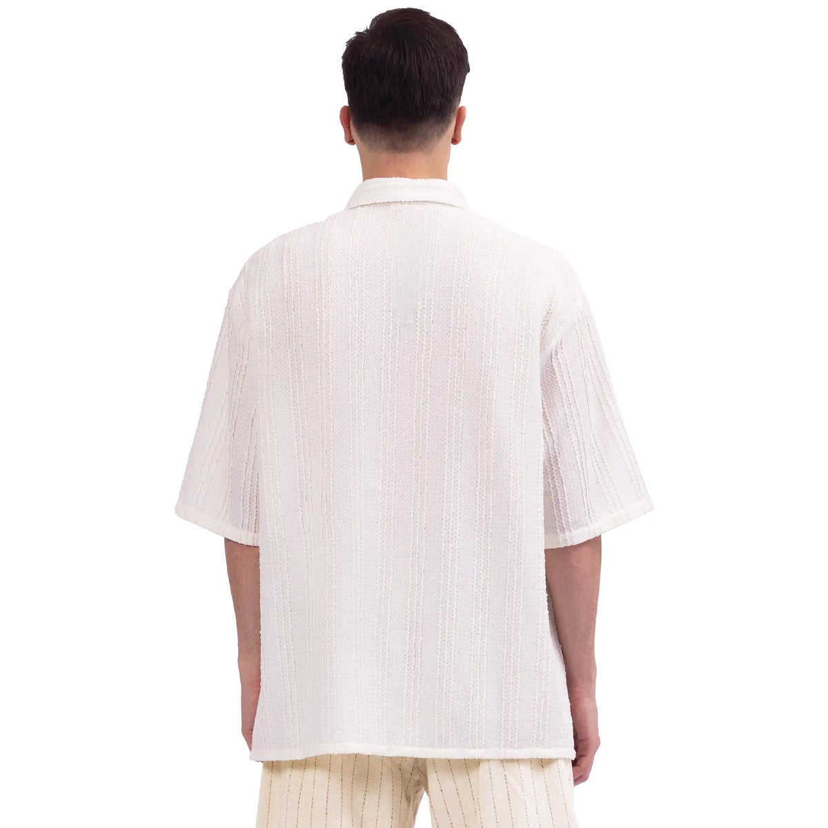 Jacquard Linen Shirt For Men Image