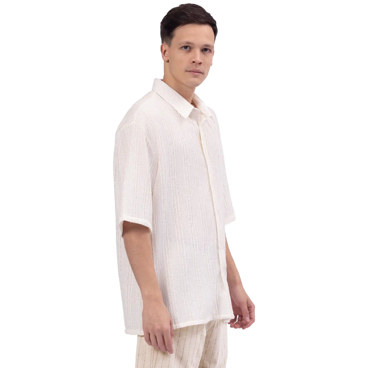 Jacquard Linen Shirt For Men Image