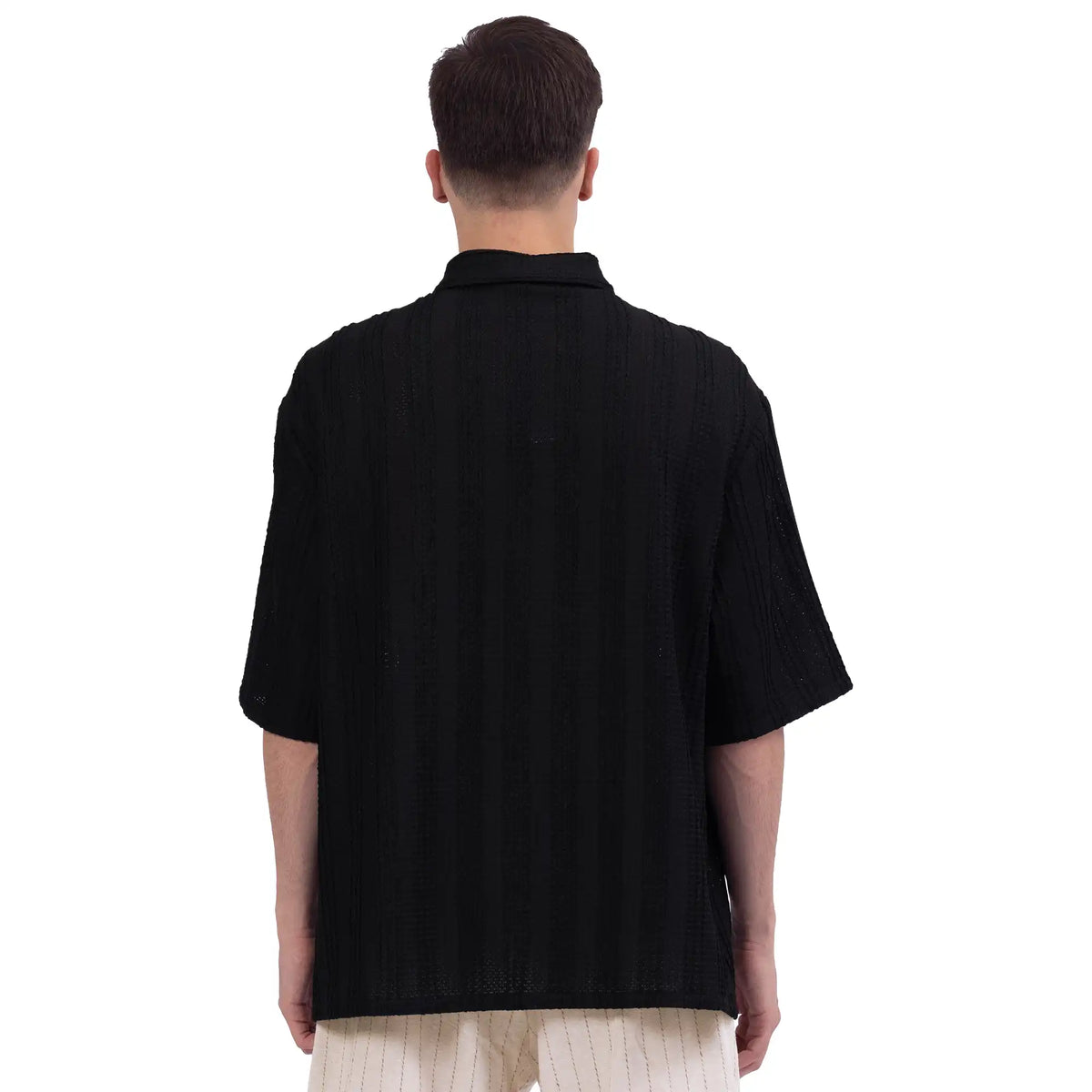 Jacquard Linen Shirt For Men Image