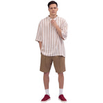 Striped Linen Blouse For Men Image