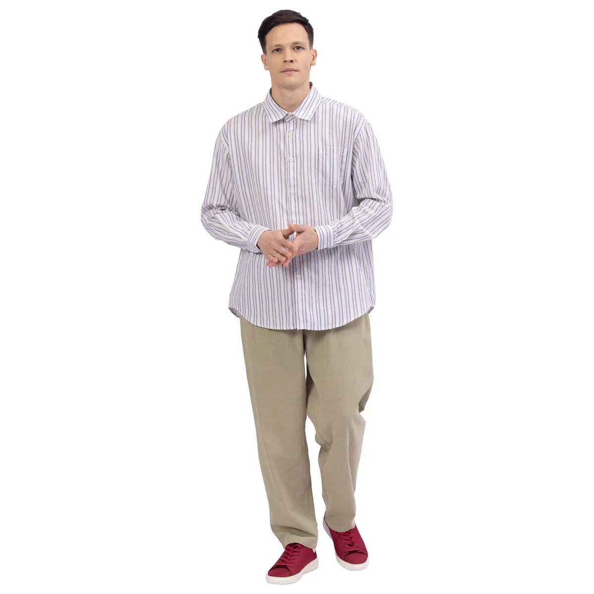 Striped Linen Shirt For Men Image