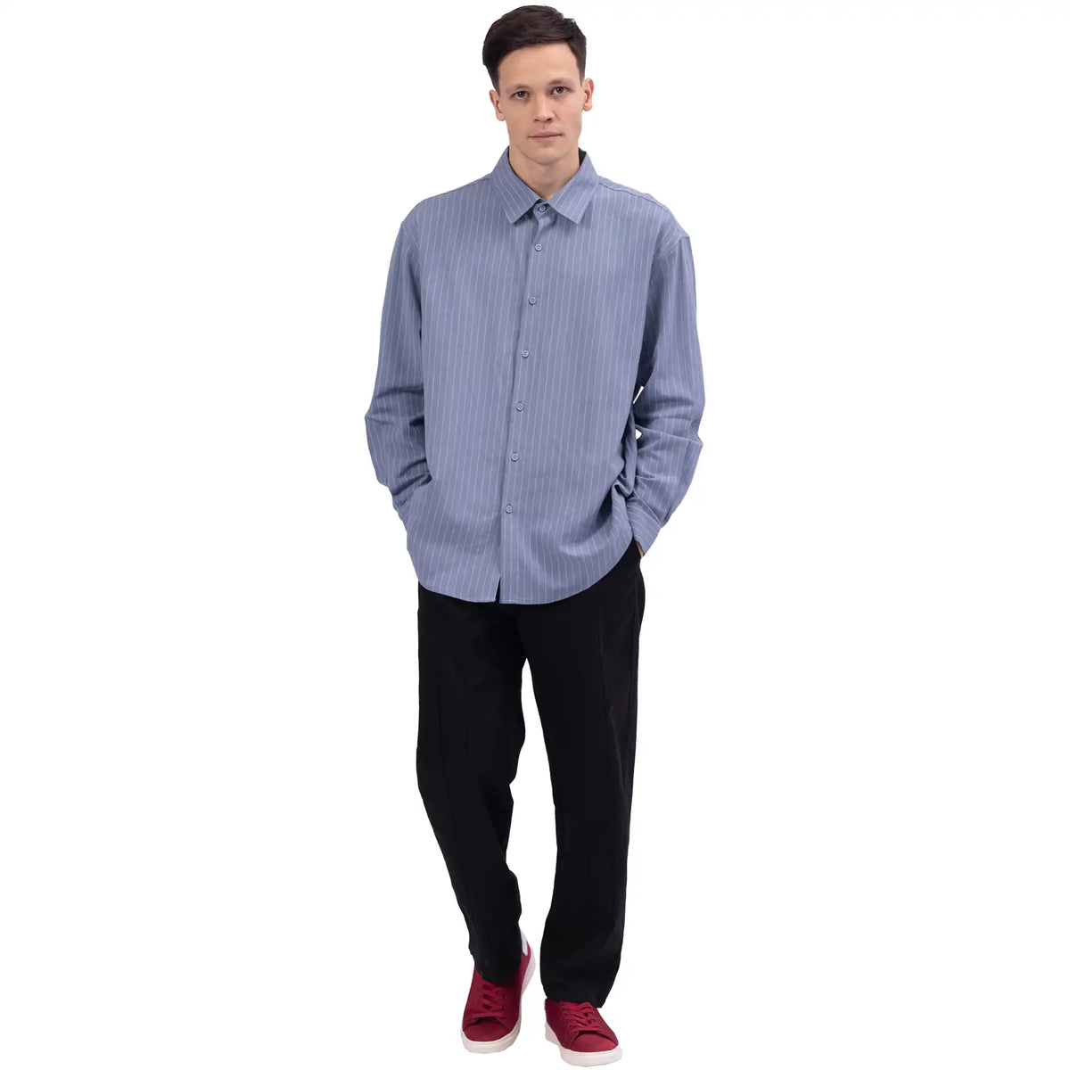 Striped Linen Shirt For Men Image