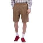 Khaki Ordinary Linen Shorts For Men Image