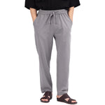 Gray Baggy Linen Pants For Men Image