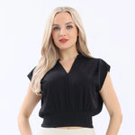 Black Plain Basic T.Shirt For Women Image