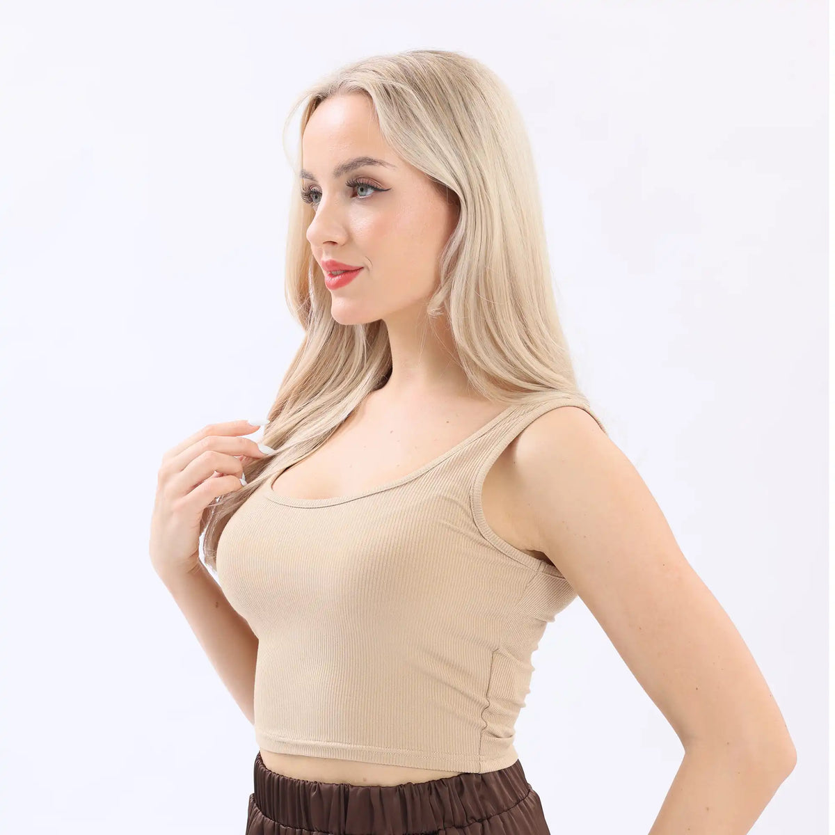 Plain Basic Vest For Women Image