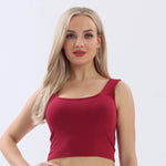 Maroon Plain Basic Vest For Women Image