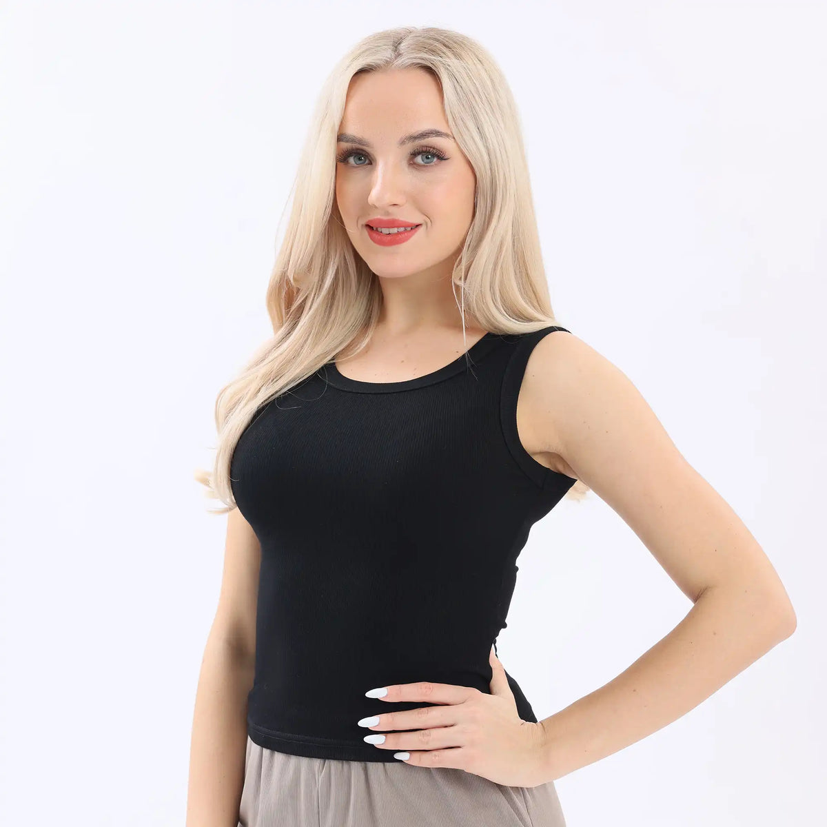 Plain Basic Vest For Women Image