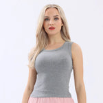 Gray Plain Basic Vest For Women Image