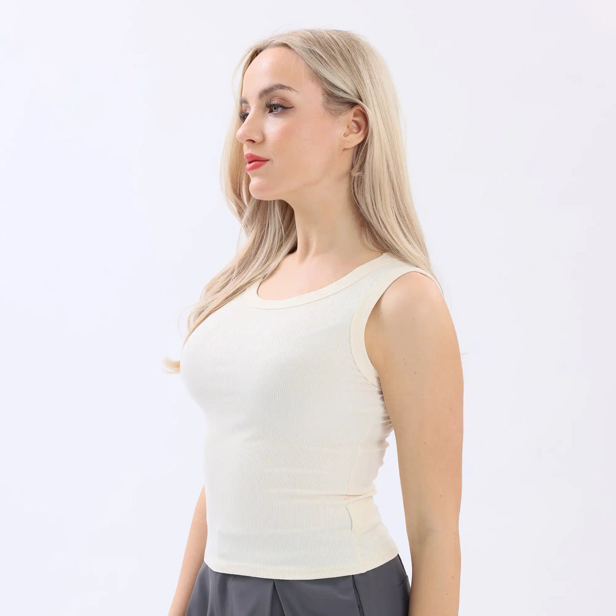 Plain Basic Vest For Women Image