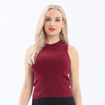 Maroon Plain Basic Vest For Women Image