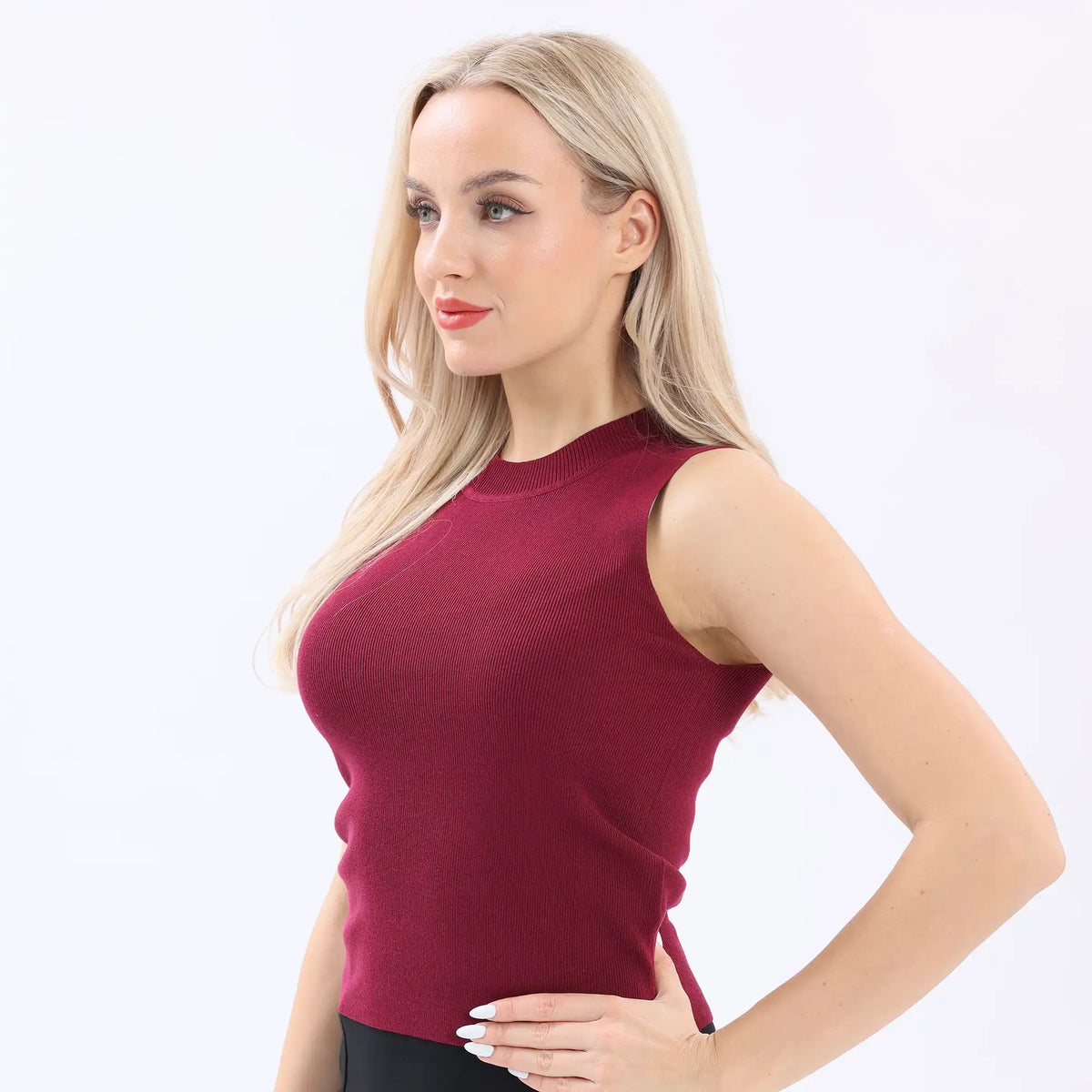 Plain Basic Vest For Women Image