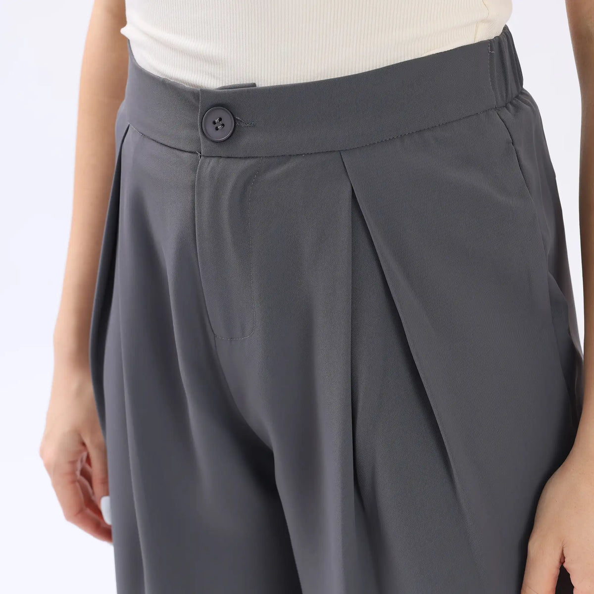Wide-Leg Basic Pants For Women Image