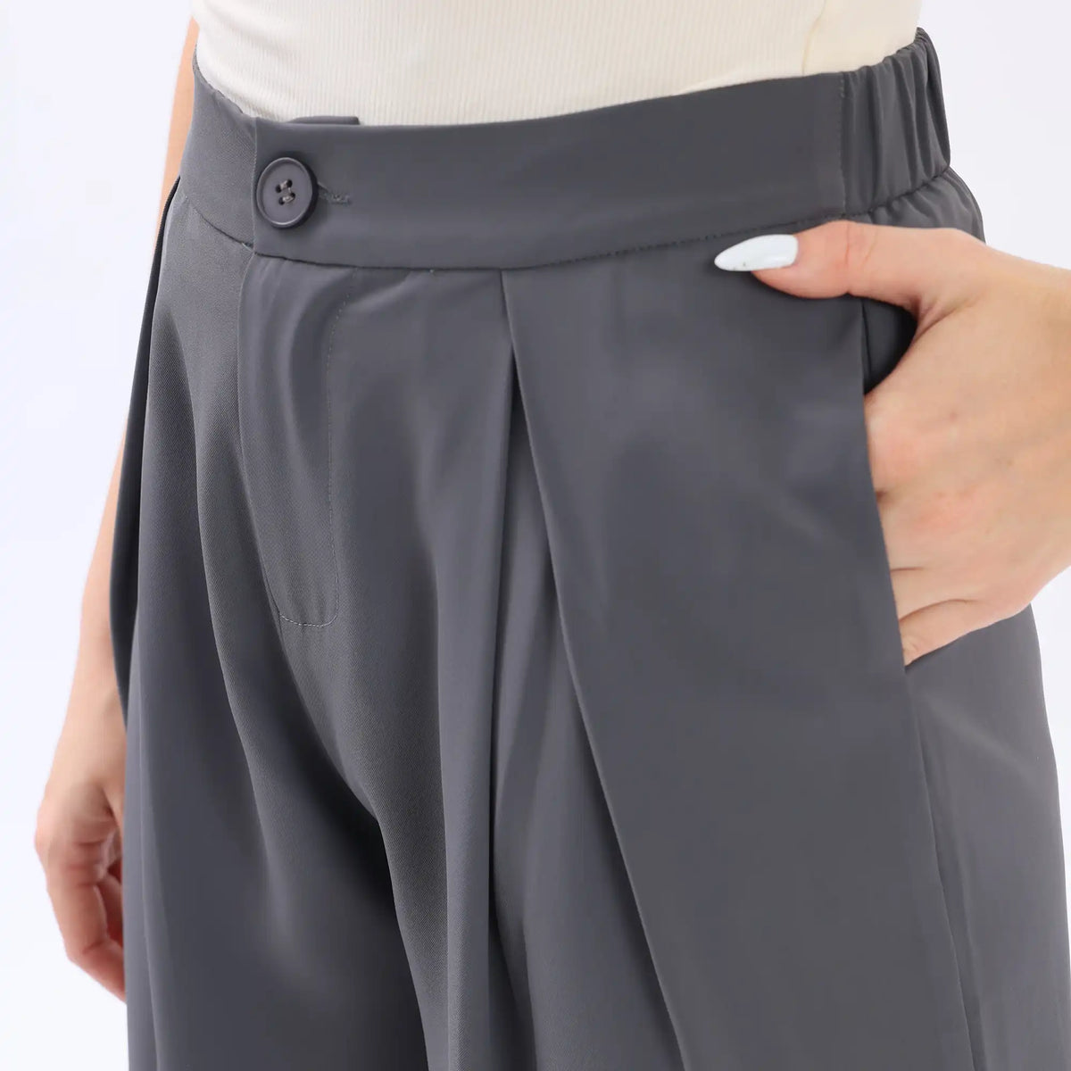 Wide-Leg Basic Pants For Women Image