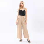 Wide-Leg Basic Pants For Women Image