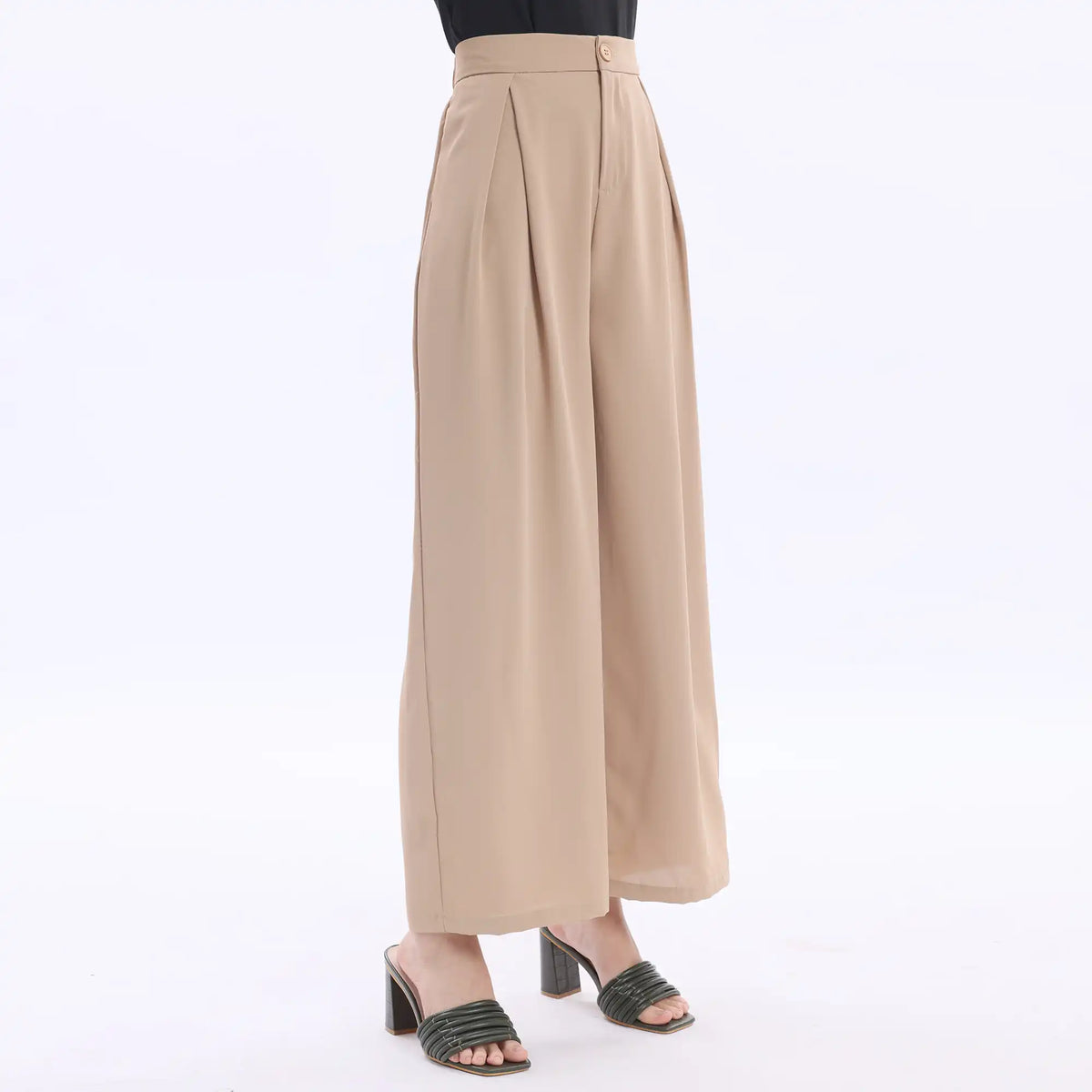 Wide-Leg Basic Pants For Women Image