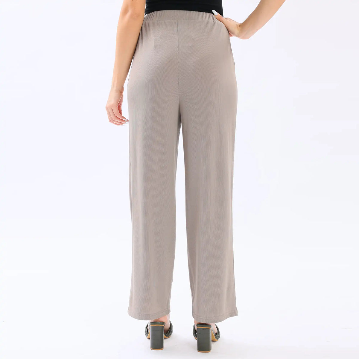 Wide-Leg Basic Pants For Women Image