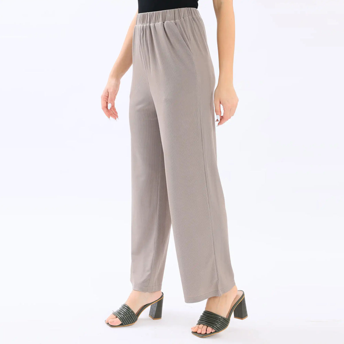 Wide-Leg Basic Pants For Women Image