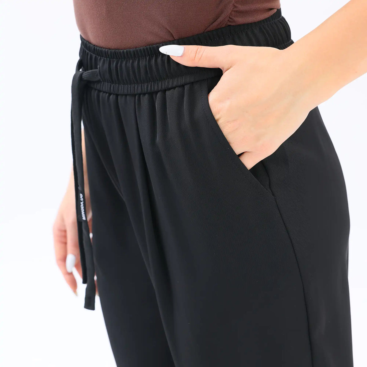 Ankle-Tied Basic Pants For Women Image