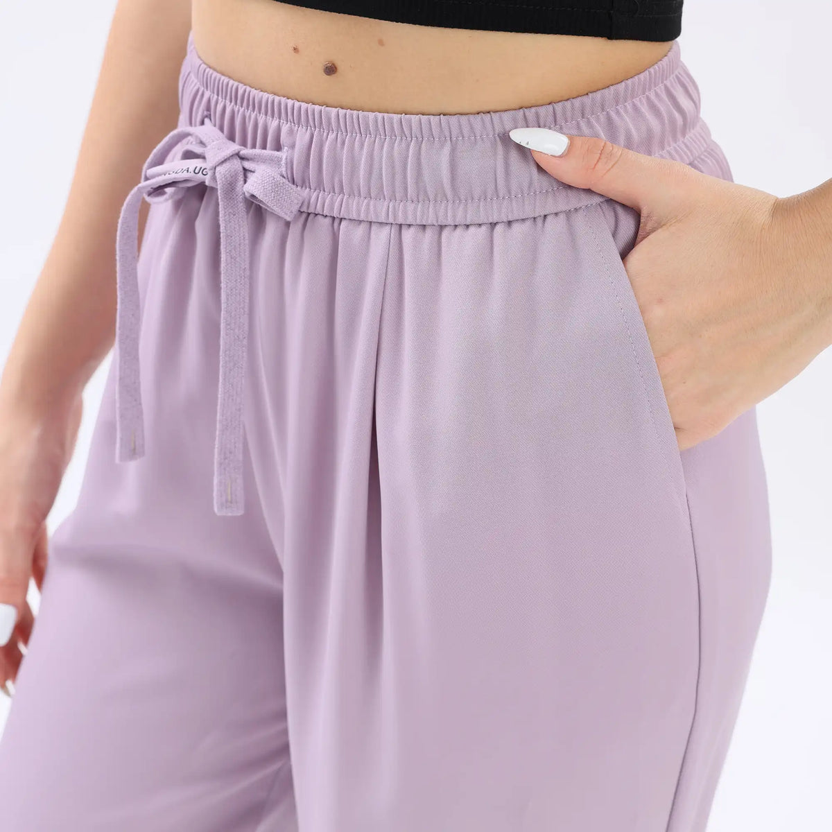 Ankle-Tied Basic Pants For Women Image