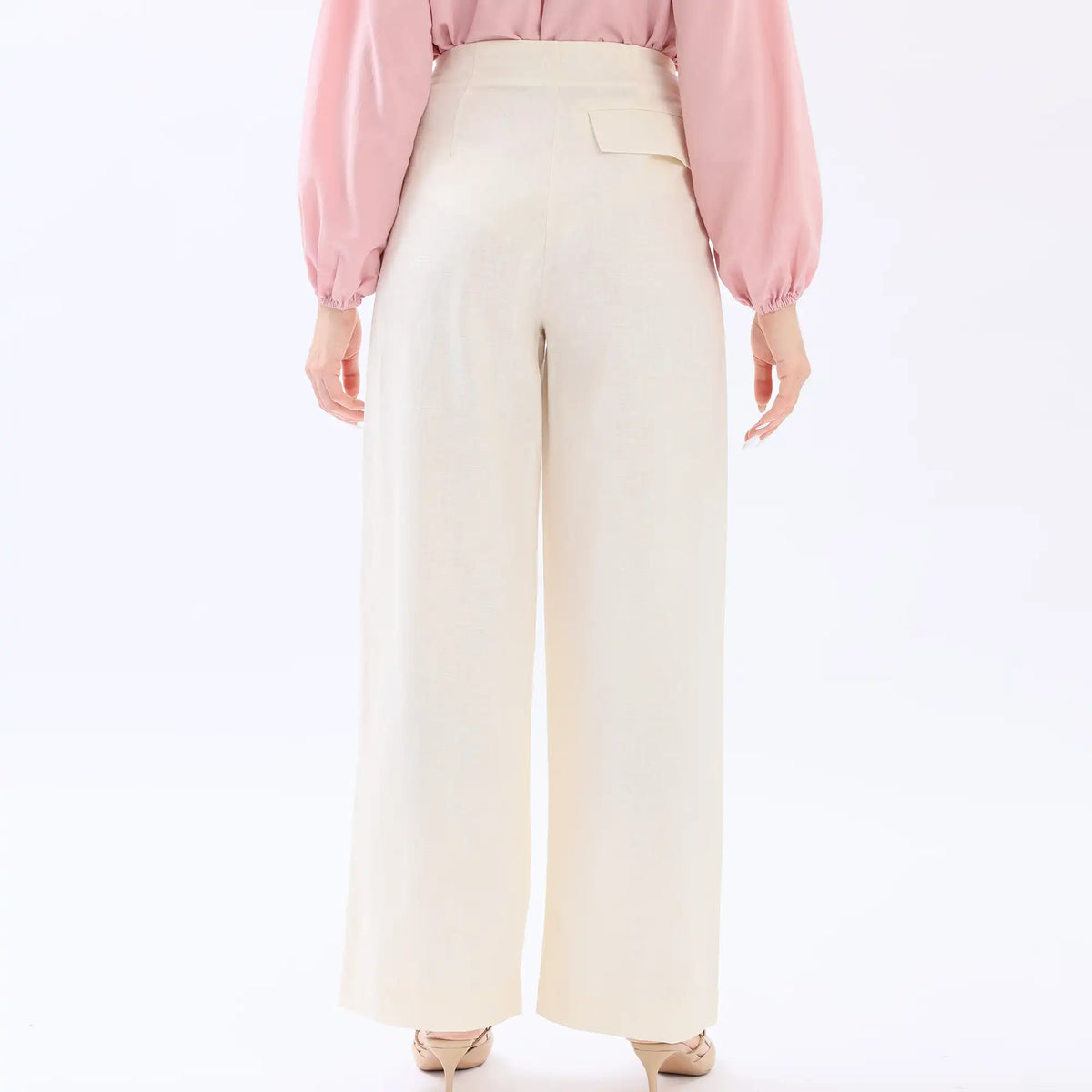 Wide-Leg Linen Pants For Women Image