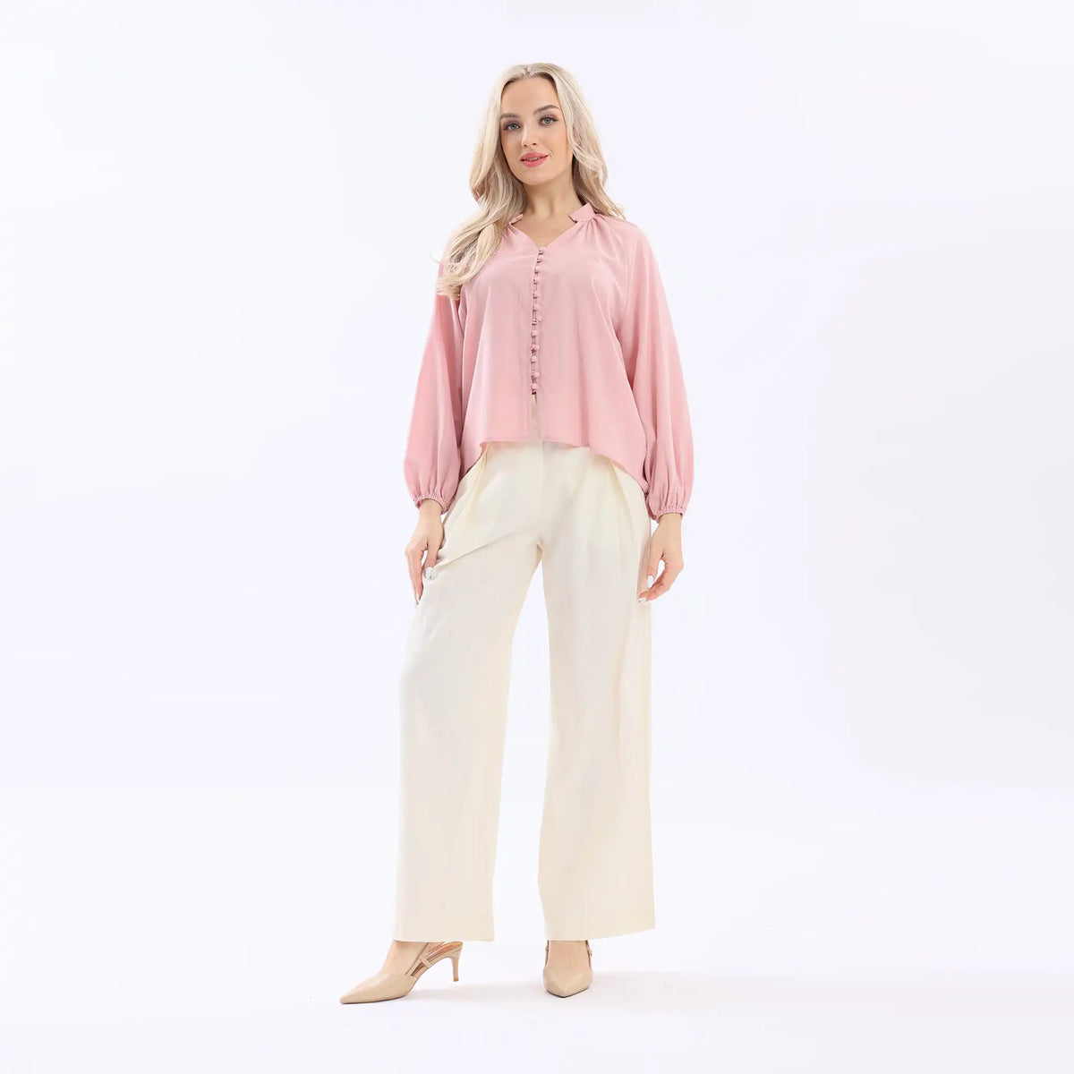 Wide-Leg Linen Pants For Women Image