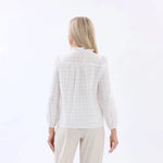 Checked Linen Blouse For Women Image