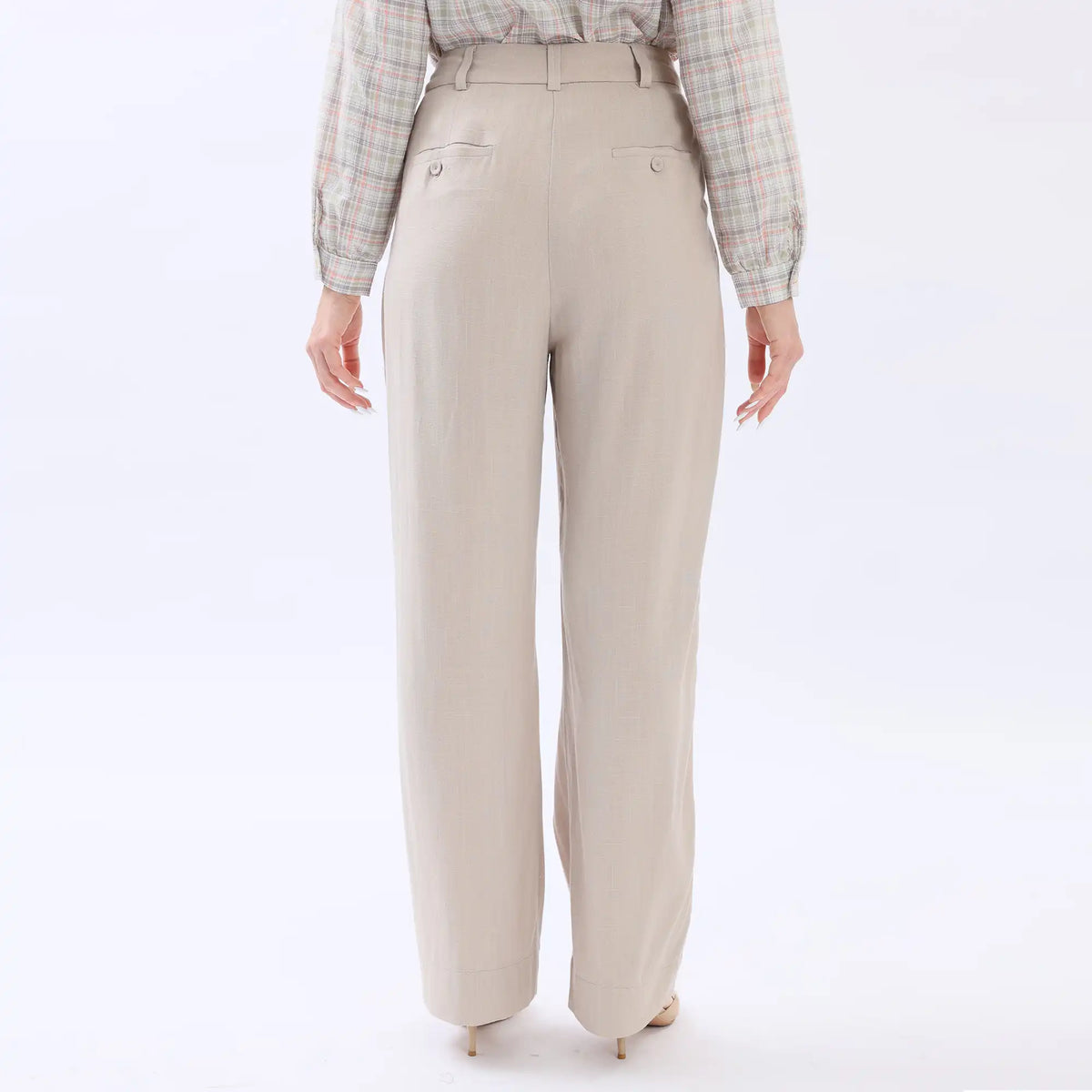 Straight-Leg Linen Pants For Women Image