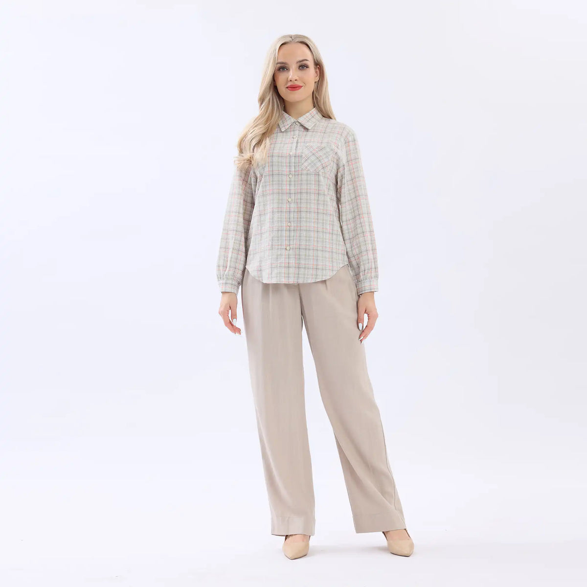 Straight-Leg Linen Pants For Women Image
